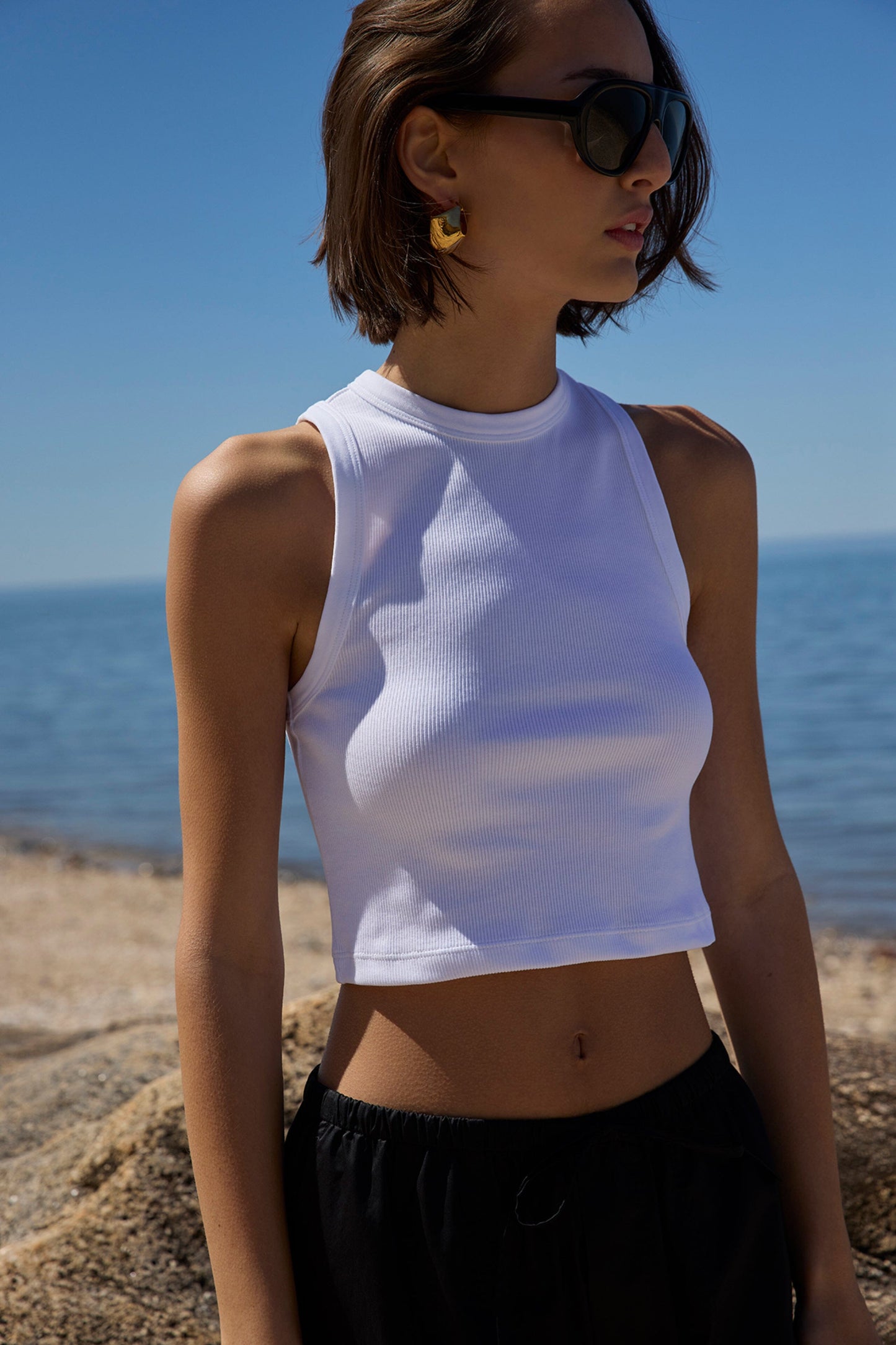 Cropped Not So Basic Tank Tops/Blouses Sold Out Nyc 