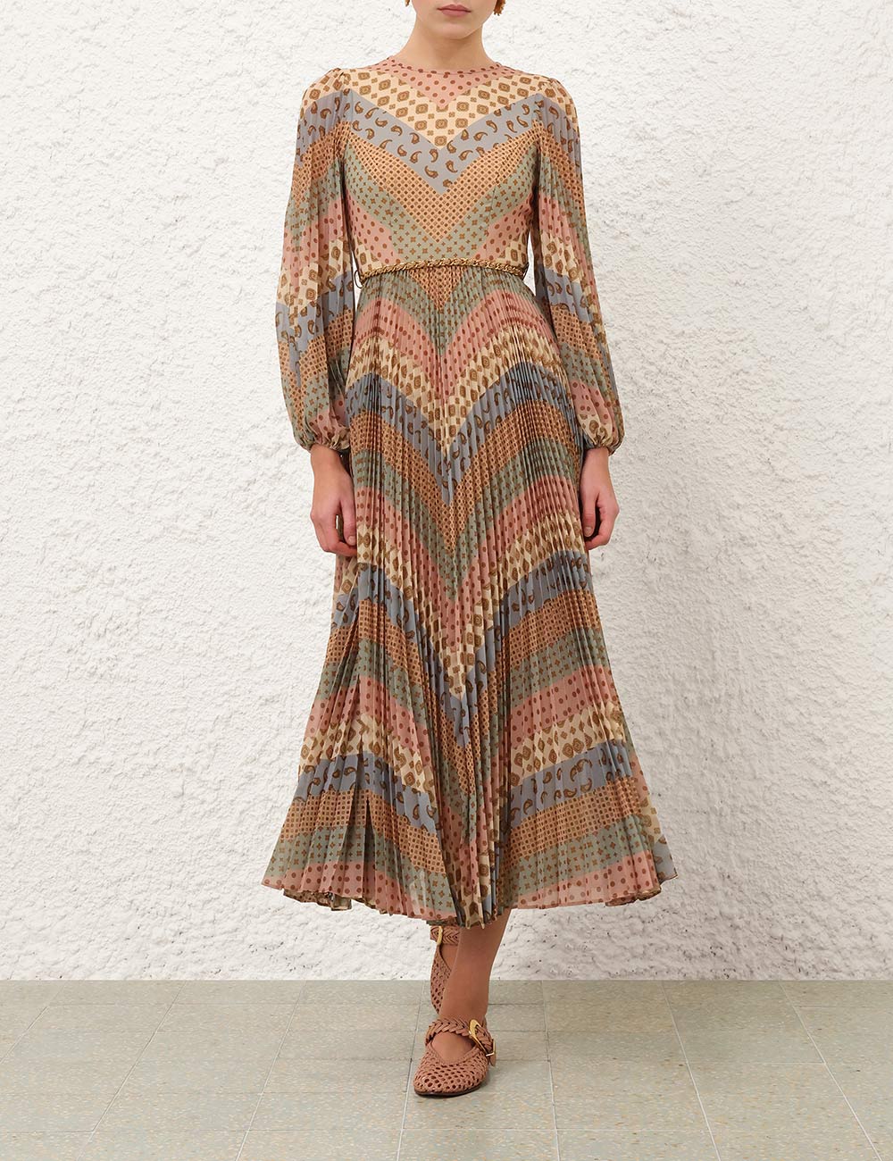 Sunray Long Sleeve Dress