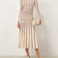 Valiant Striped Midi Skirt
