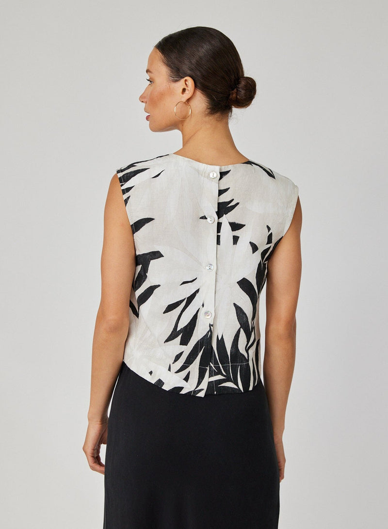 Boxy Button Back Top-Tops/Blouses-Uniquities