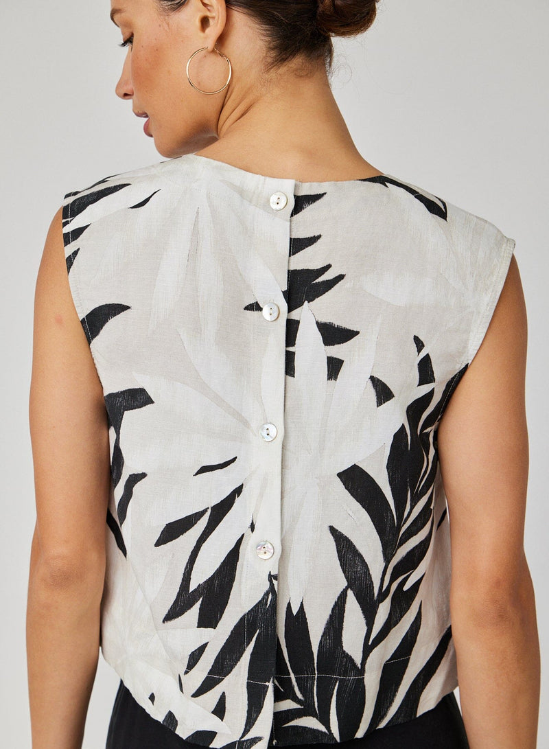Boxy Button Back Top-Tops/Blouses-Uniquities