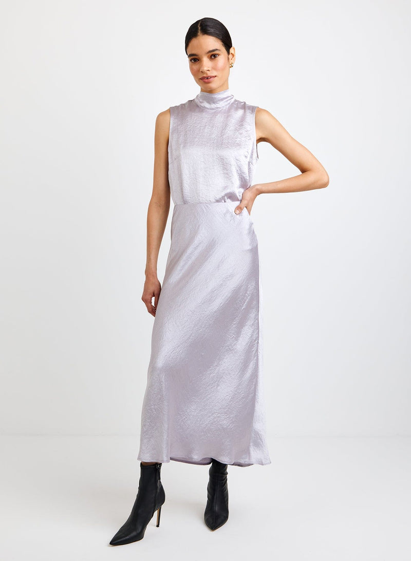 Sleek Bias Maxi Skirt-Bottoms-Uniquities