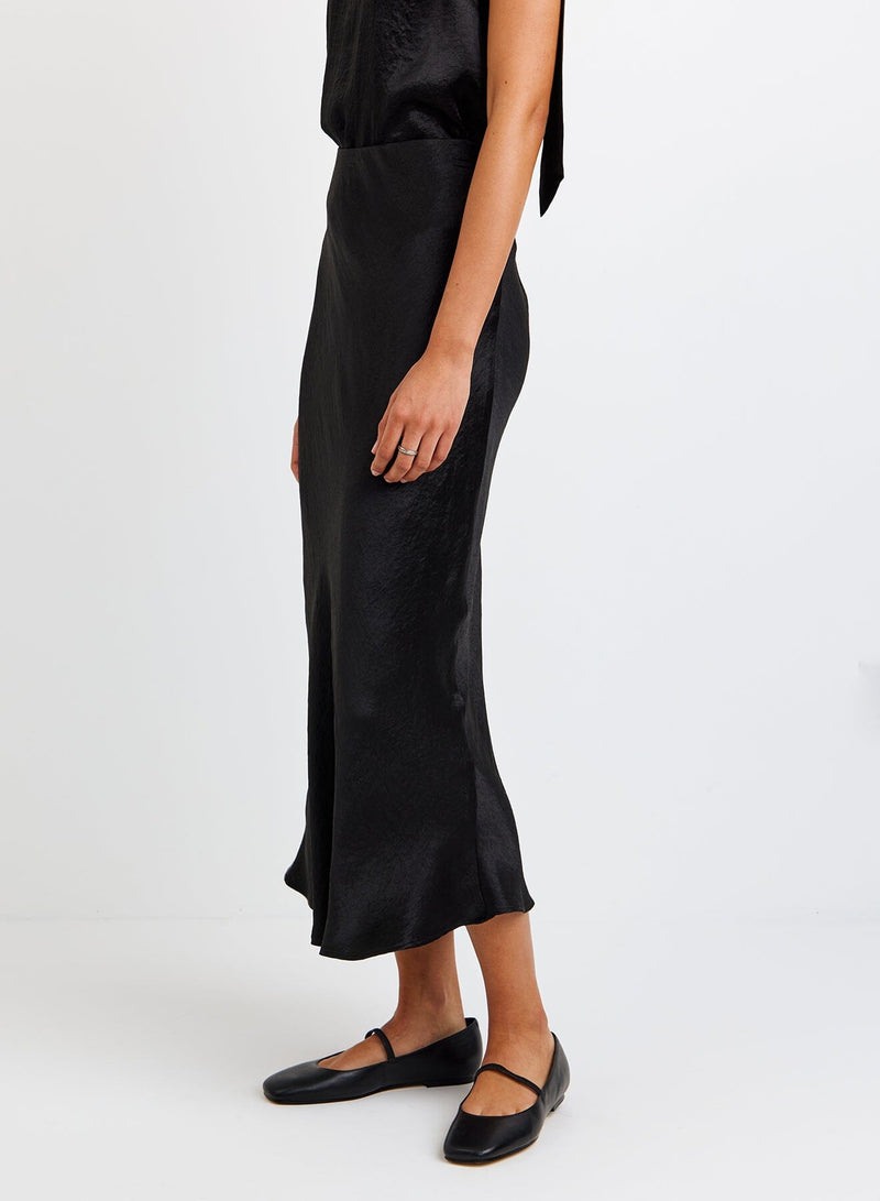 Sleek Bias Maxi Skirt-Bottoms-Uniquities