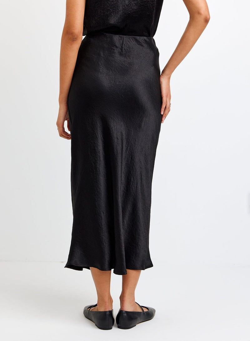 Sleek Bias Maxi Skirt-Bottoms-Uniquities