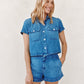 Short Sleeve Flap Pocket Shirt-Tops/Blouses-Uniquities