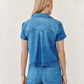 Short Sleeve Flap Pocket Shirt-Tops/Blouses-Uniquities