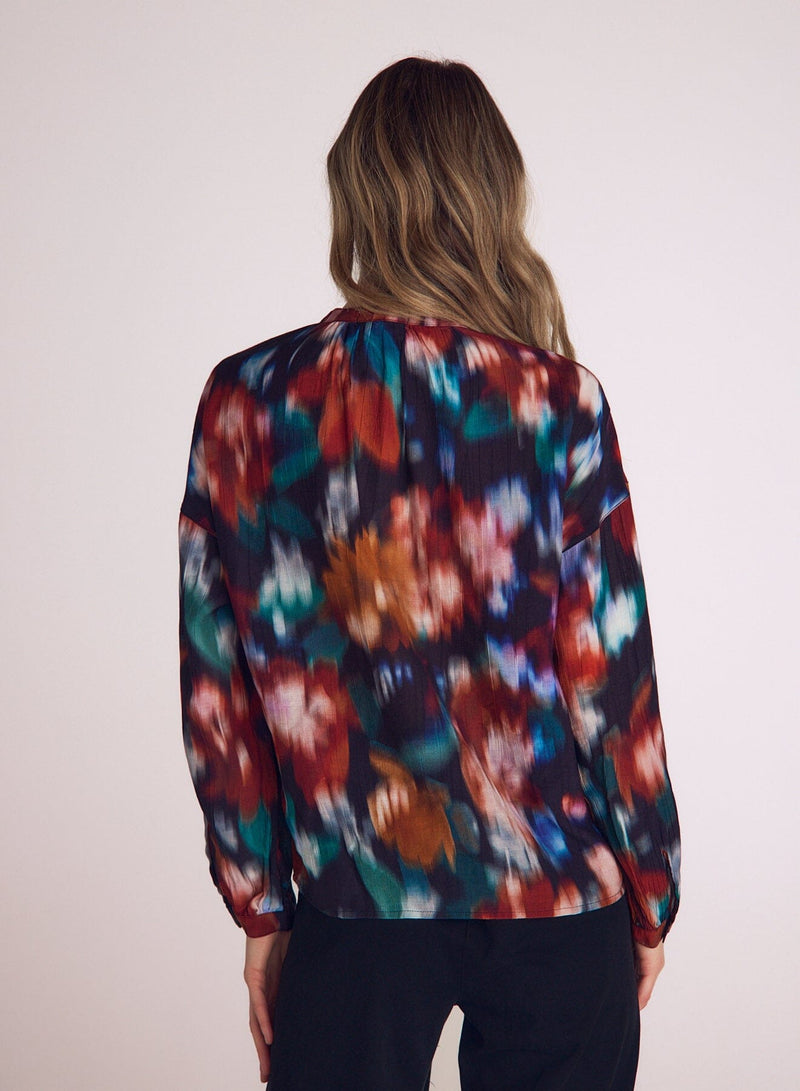 Mandarin Collar Button Down-Tops/Blouses-Uniquities