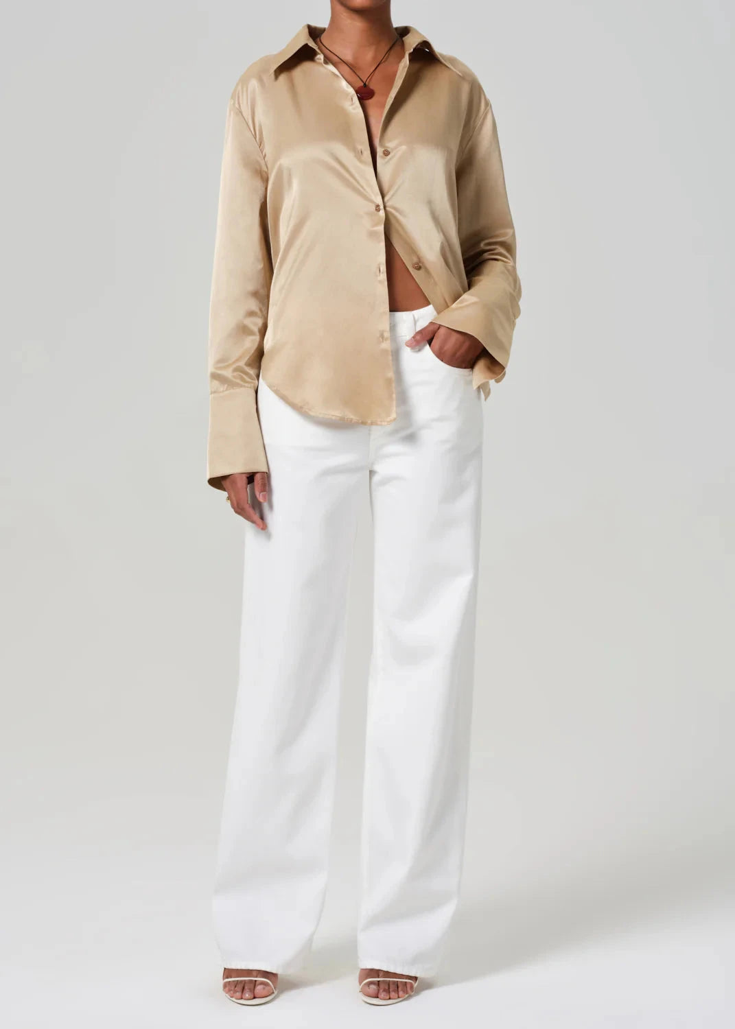 Annina 30" Jeans in Soft White-Denim-Uniquities