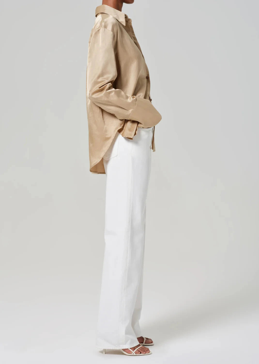 Annina 30" Jeans in Soft White-Denim-Uniquities