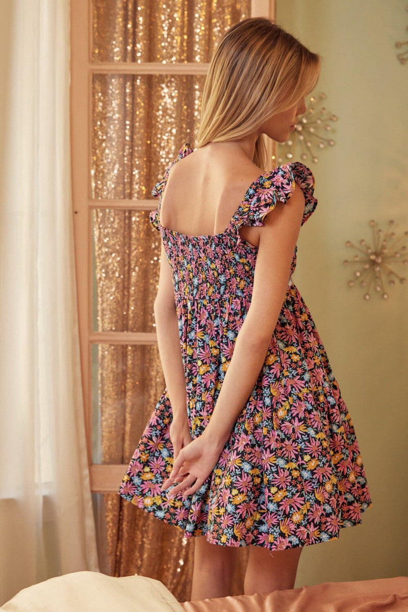Aldin Floral Dress-Dresses-Uniquities