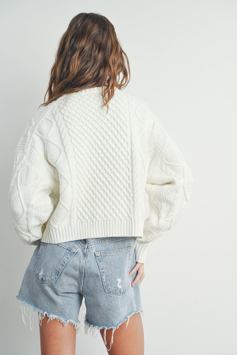 Holland Cable Knit Sweater-Sweaters-Uniquities