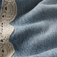 Crochet Bow Crop-Denim-Uniquities