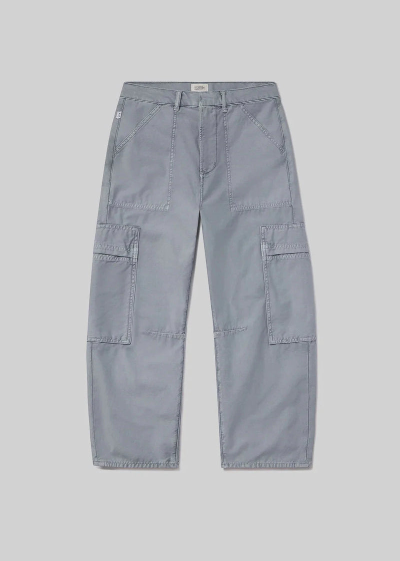 Marcelle Low Slung Cargo Pants-Denim-Uniquities