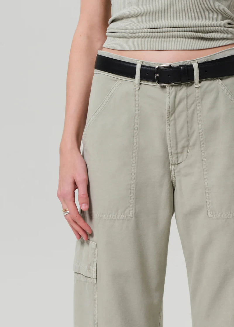 Marcelle Low Slung Cargo Pants-Denim-Uniquities