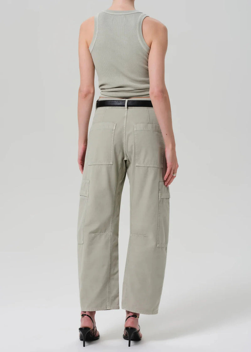 Marcelle Low Slung Cargo Pants-Denim-Uniquities