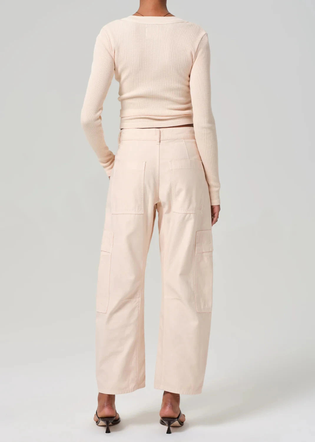 Marcelle Low Slung Cargo Pants-Denim-Uniquities