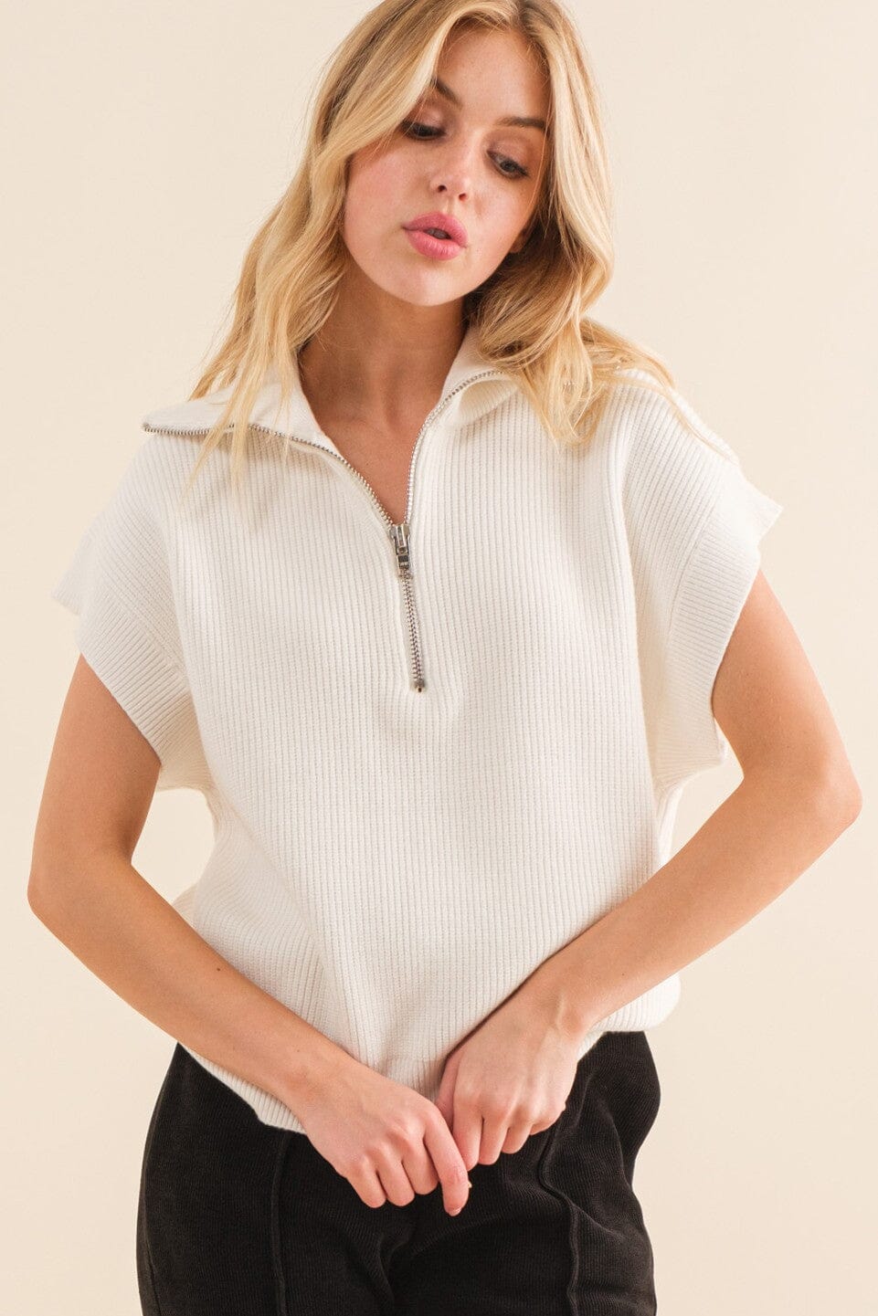 Paige Half Zip Sweater-Sweaters-Uniquities