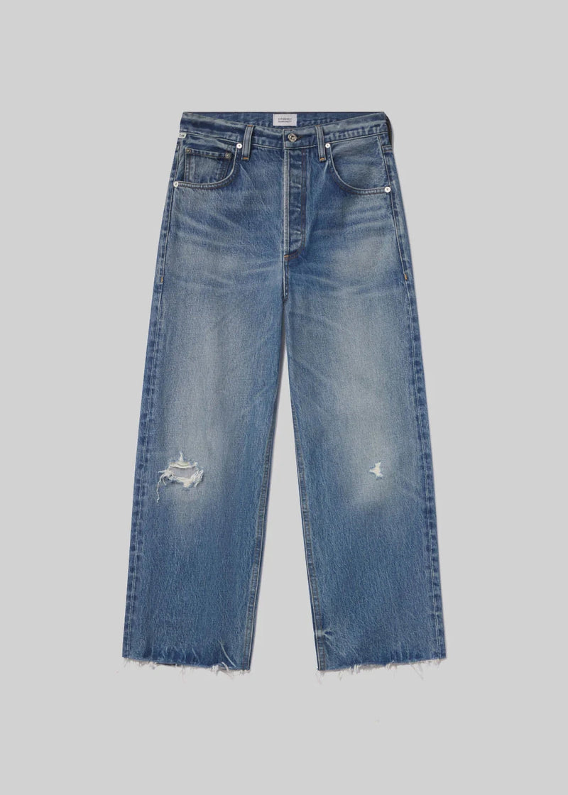 Ayla Raw Hem Crop in Solano-Denim-Uniquities