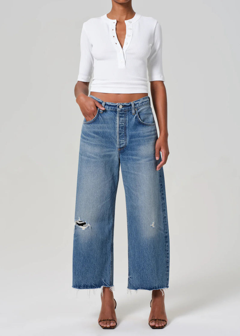 Ayla Raw Hem Crop in Solano-Denim-Uniquities