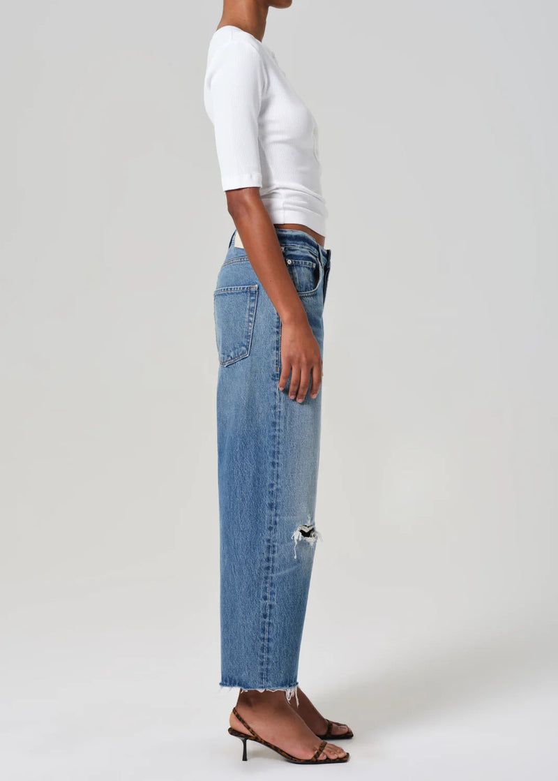 Ayla Raw Hem Crop in Solano-Denim-Uniquities