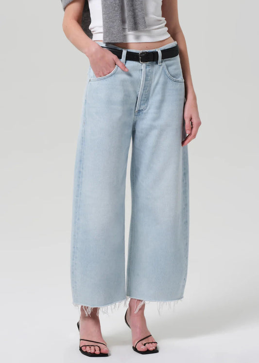 Ayla Raw Hem Crop Jeans-Denim-Uniquities