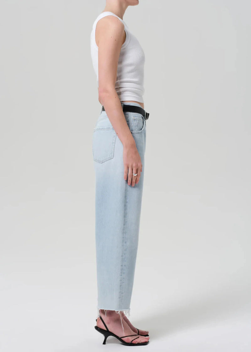 Ayla Raw Hem Crop Jeans-Denim-Uniquities