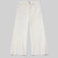 Lyra Wide Leg Crop Jeans in Soft White-Denim-Uniquities