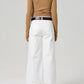 Lyra Wide Leg Crop Jeans in Soft White-Denim-Uniquities