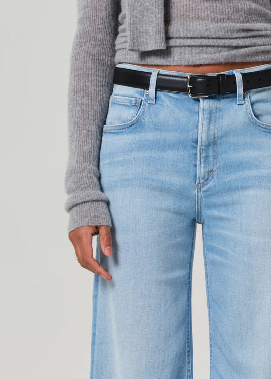Lyra Wide Leg Crop Jeans in Belmont-Denim-Uniquities