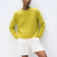 Cashmere Cable Crewneck Sweaters White + Warren 