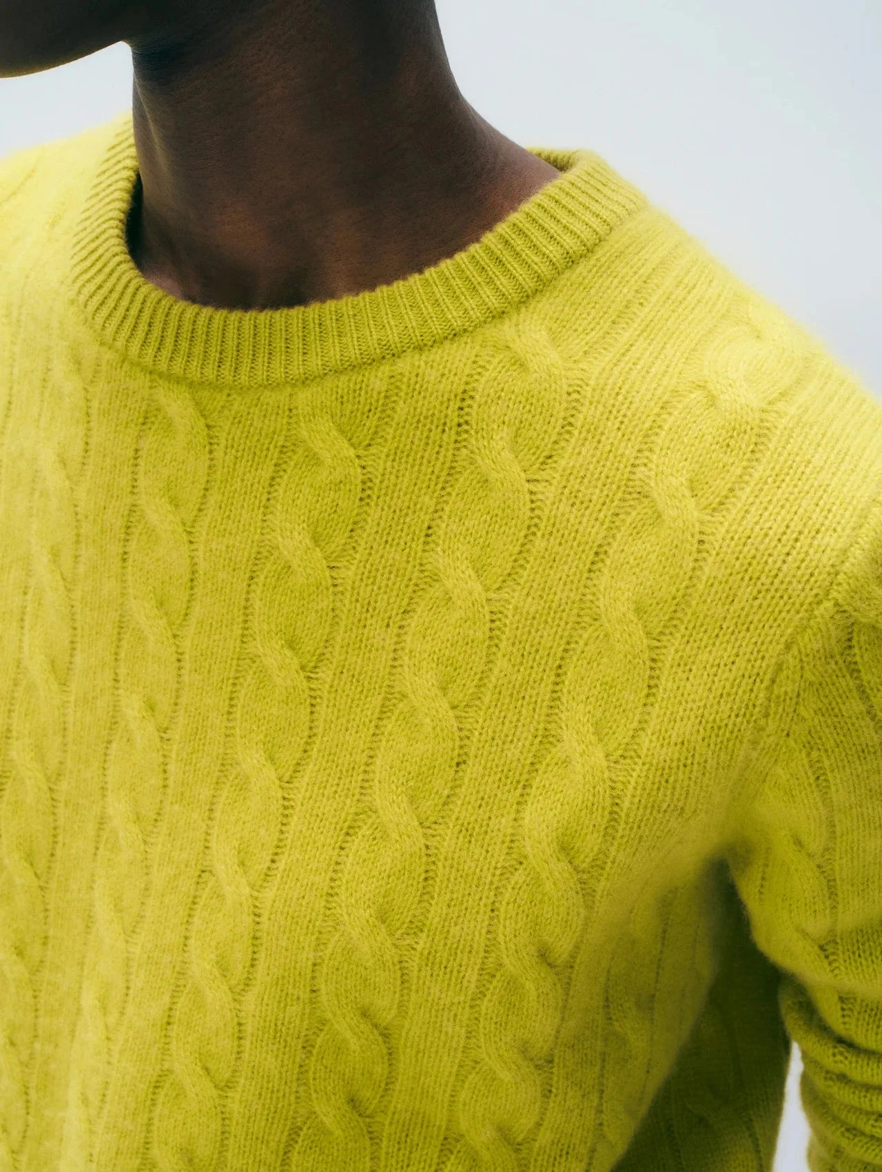 Cashmere Cable Crewneck Sweaters White + Warren 