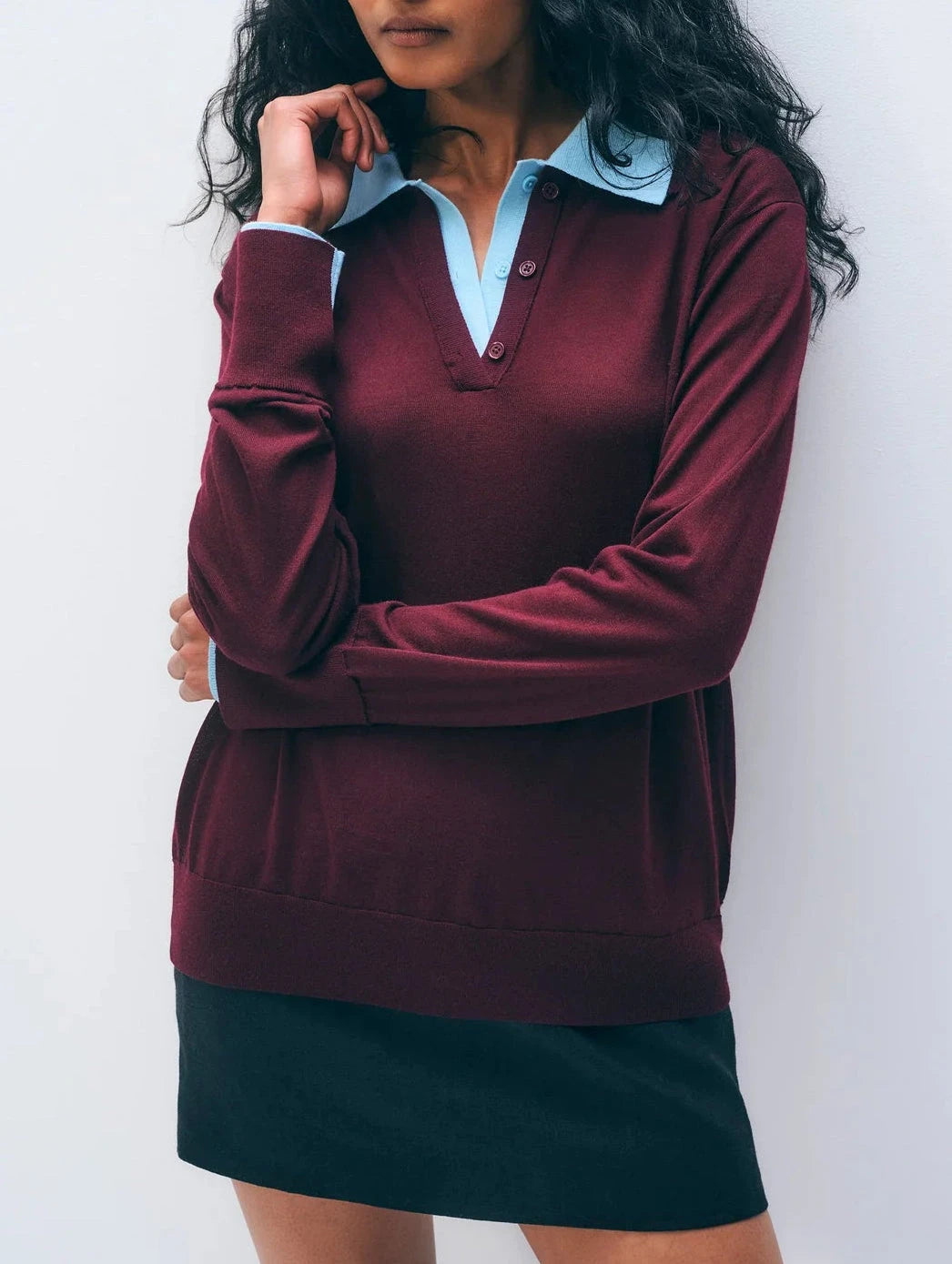 Superfine Merino Layered Polo