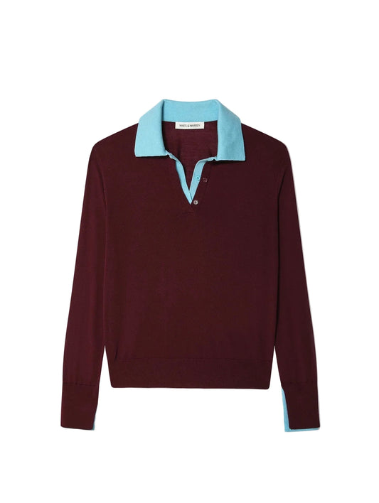 Superfine Merino Layered Polo-Sweaters-Uniquities