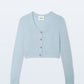 Cashmere Scoop Crop Cardigan White + Warren 