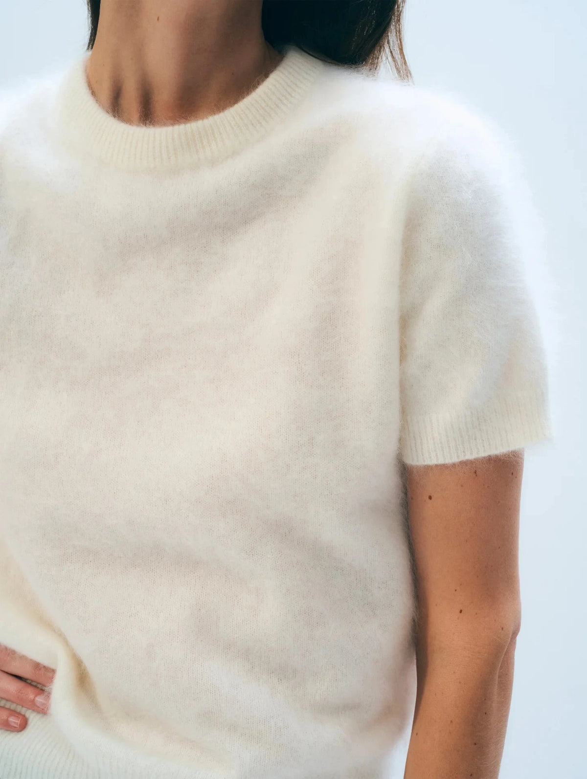 Brushed Cashmere Blend Tee by White + Warren - Image 2