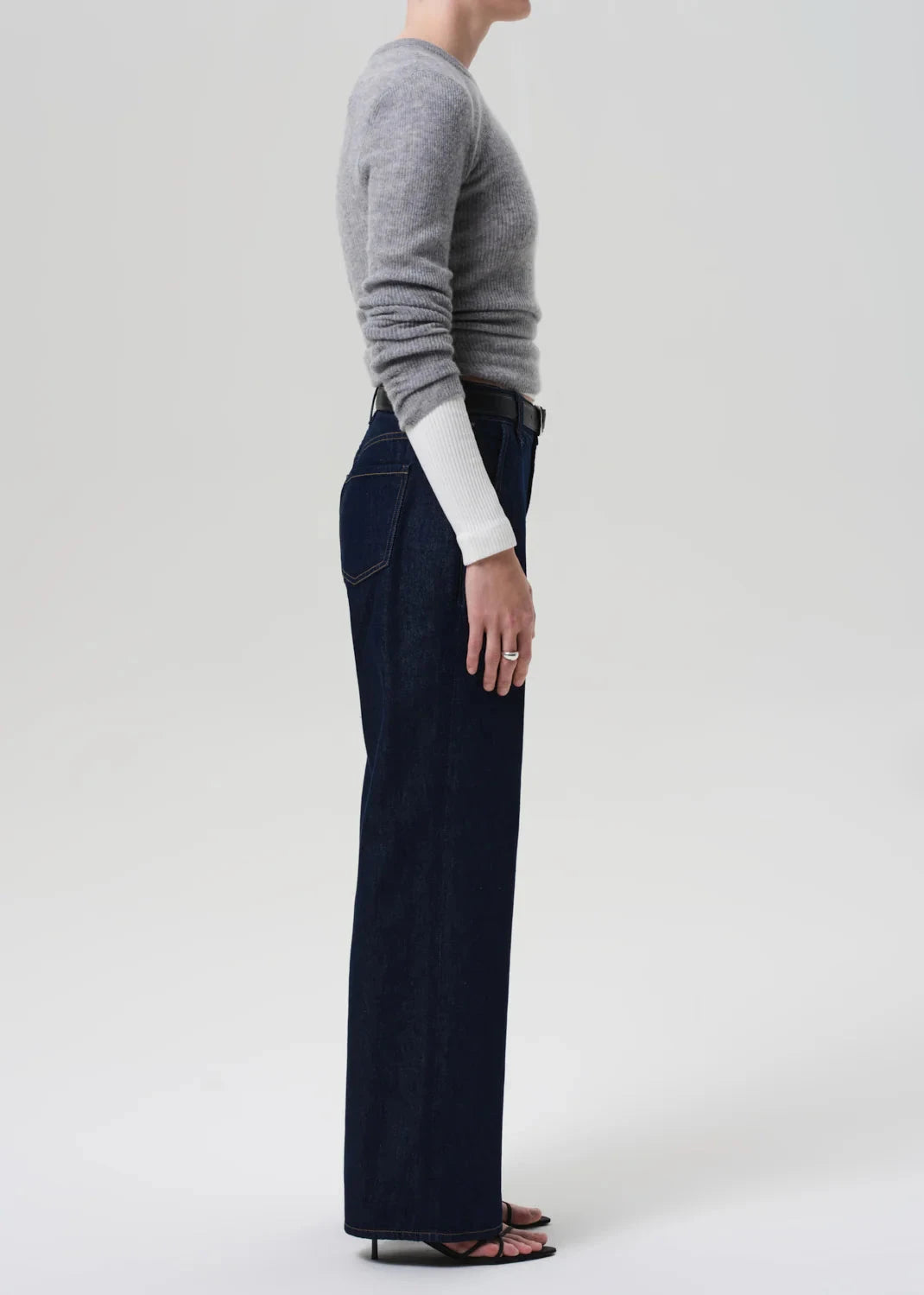 Annina Pocket Trouser 30"-Denim-Uniquities