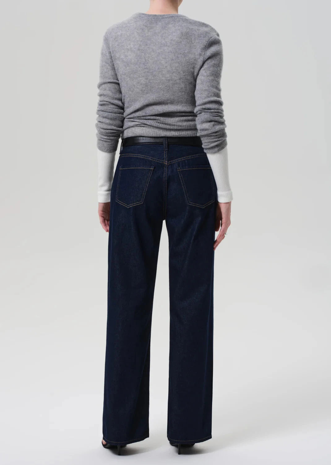 Annina Pocket Trouser 30"-Denim-Uniquities