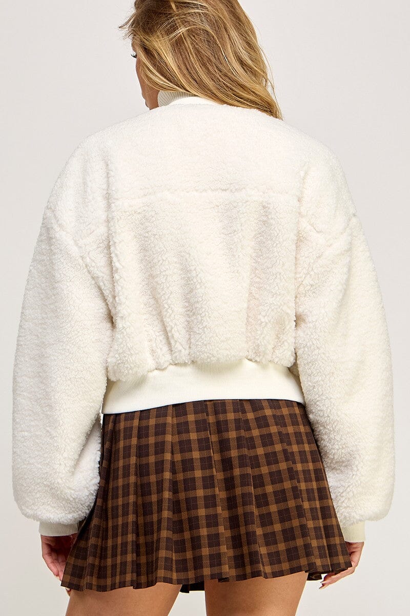 Teddy Bomber Jacket-Jackets-Uniquities