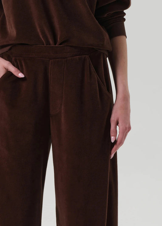 Brynn Drawstring Pant Velour-Bottoms-Uniquities