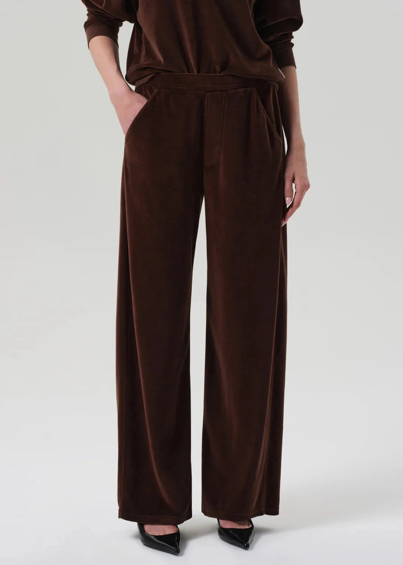 Brynn Drawstring Pant Velour-Bottoms-Uniquities