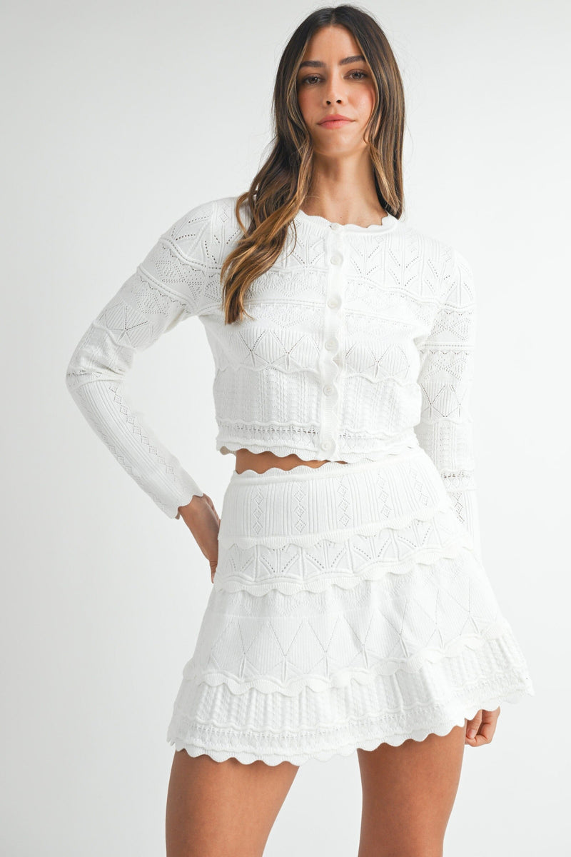 Elizabeth Scallop Cardigan-Tops/Blouses-Uniquities