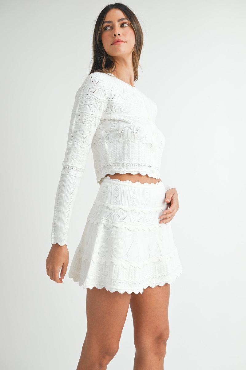 Elizabeth Scallop Cardigan-Tops/Blouses-Uniquities
