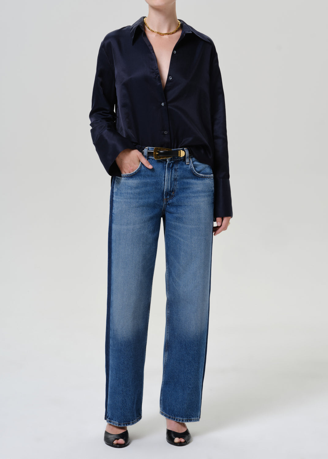 Lindz Low Rise Tuxedo Stripe