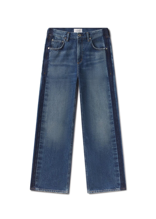 Lindz Low Rise Tuxedo Stripe-Denim-Uniquities