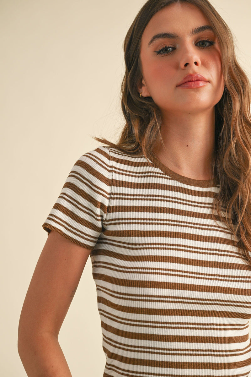 Fia Striped Tee-Tee Shirts-Uniquities