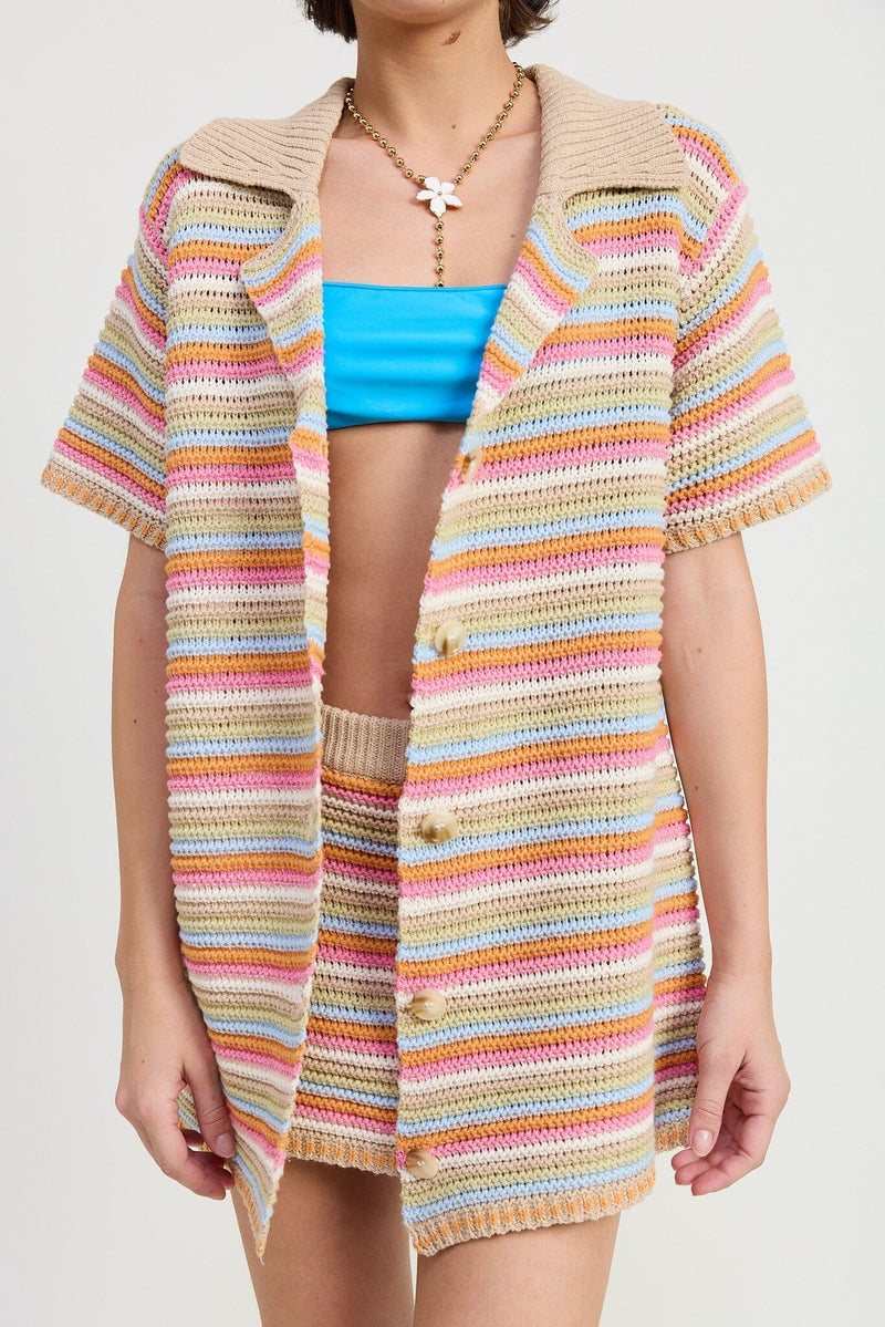 Azalea Crochet Button Up-Tops/Blouses-Uniquities