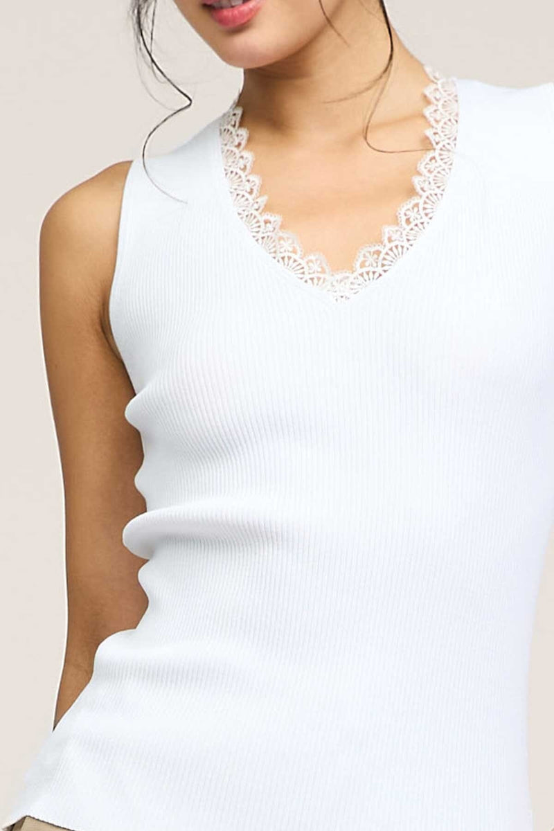 Gracie Lace Trim Top-Tops/Blouses-Uniquities