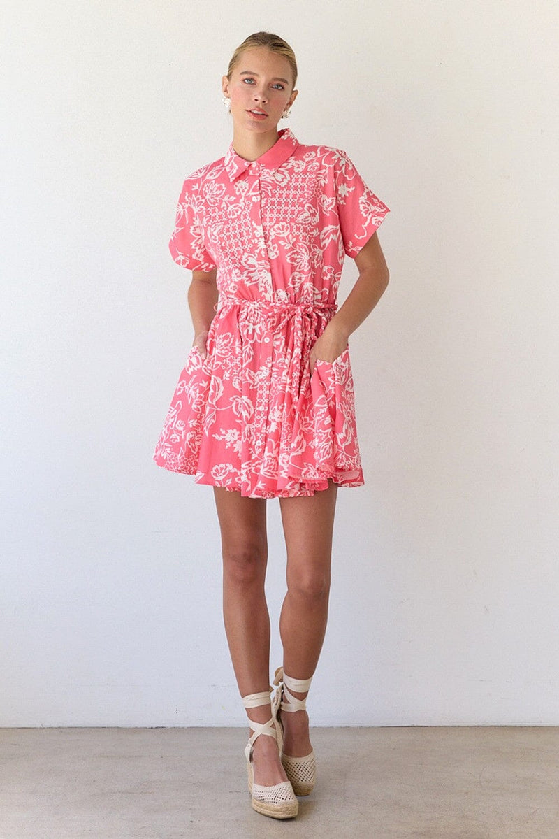 Remi Belted Mini Dress-Dresses-Uniquities