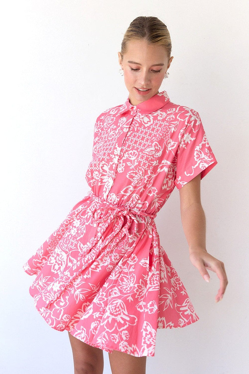 Remi Belted Mini Dress-Dresses-Uniquities