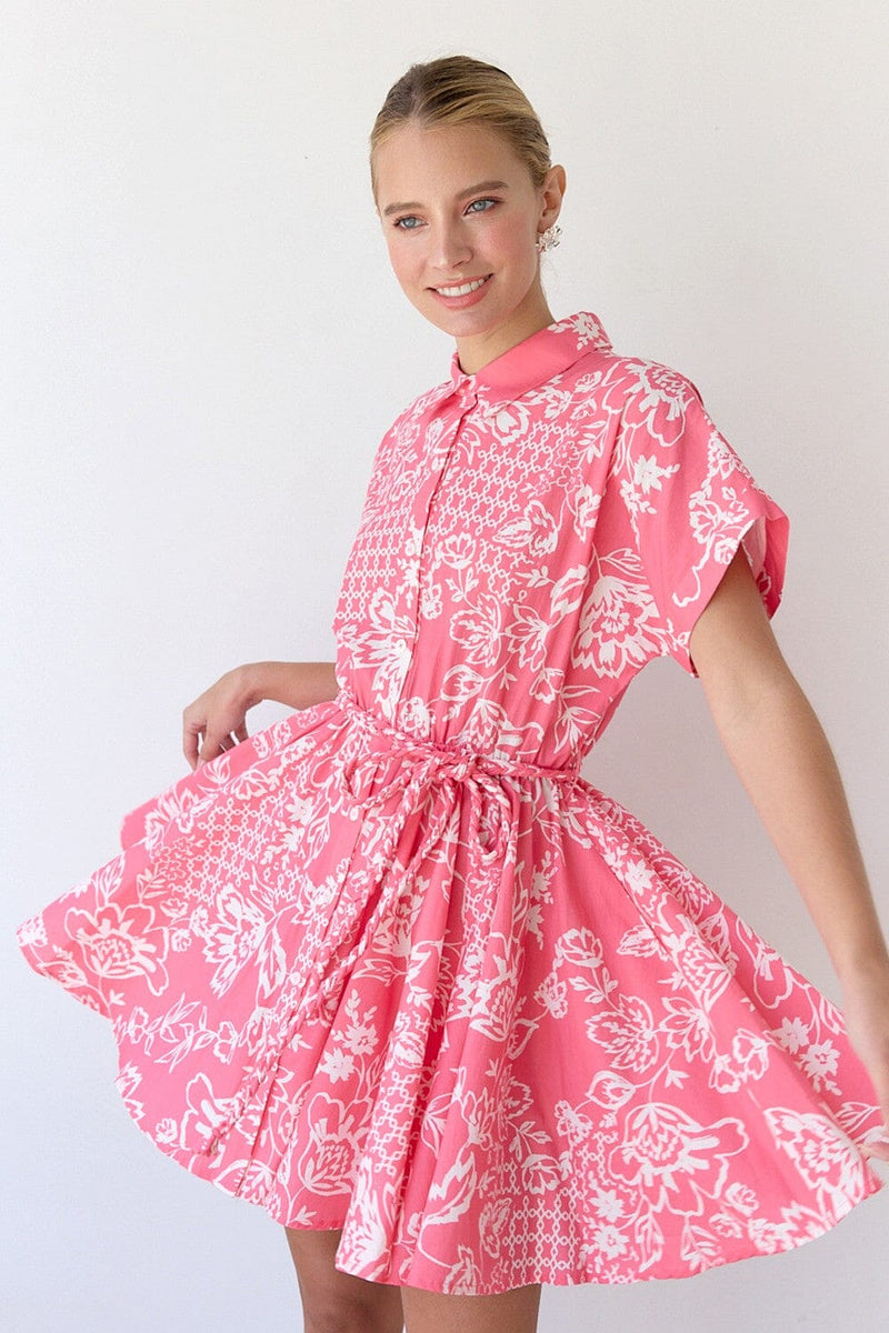 Remi Belted Mini Dress-Dresses-Uniquities